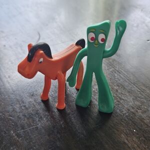 Gumby & Pokey Play Figures – Green Gumby and Orange Pokey